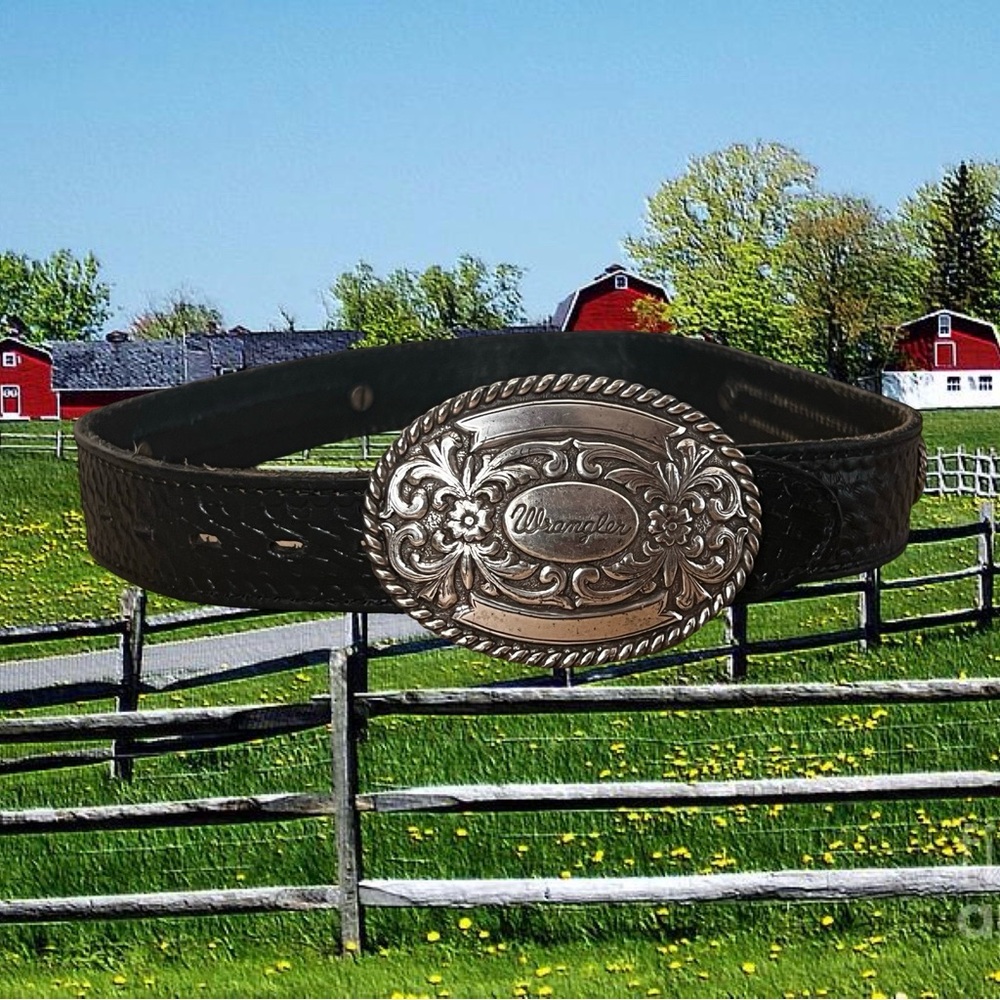 Wrangler Kids Leather Belt w/ Buckle